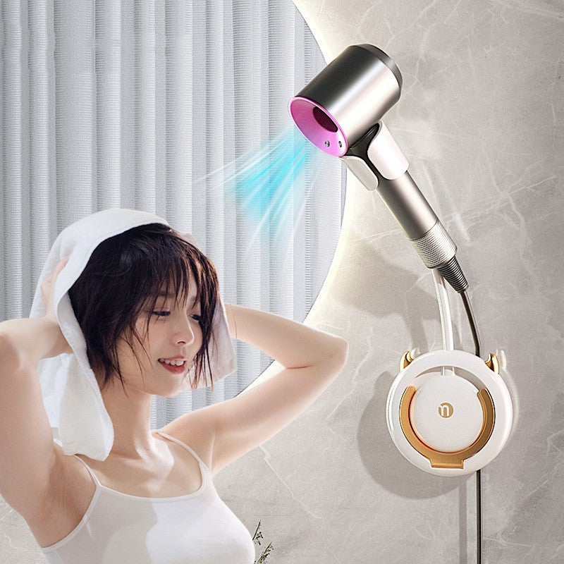 Hair Dryer Shelf Wall Hanging Without Punching - Bellarte Enchanté Hair Dryer Shelf Wall Hanging Without Punching